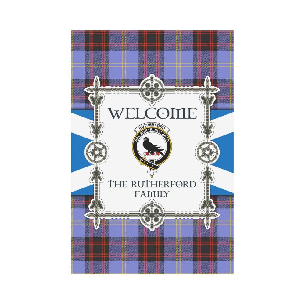 Rutherford Clan Garden Flag, Scottish Tartan Rutherford Clans Garden Flag New Style