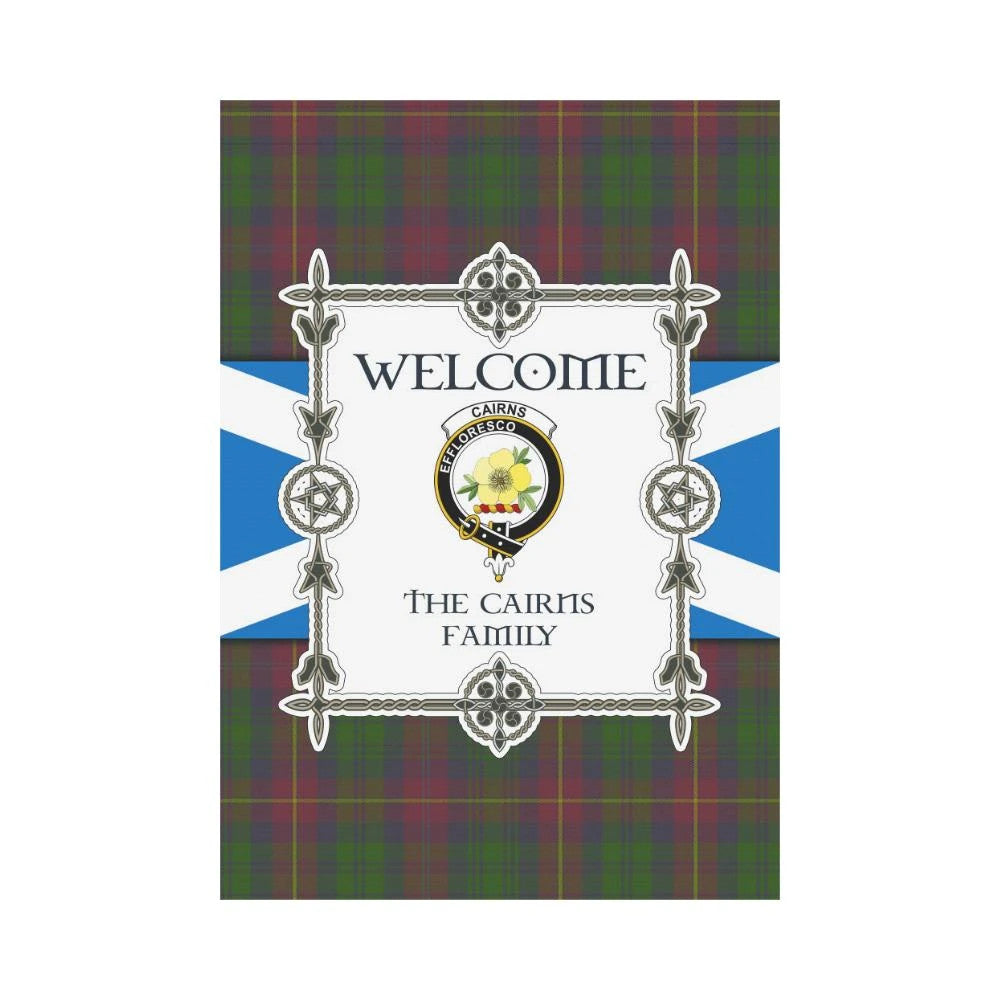 Cairns Clan Garden Flag, Scottish Tartan Cairns Clans Garden Flag New Style