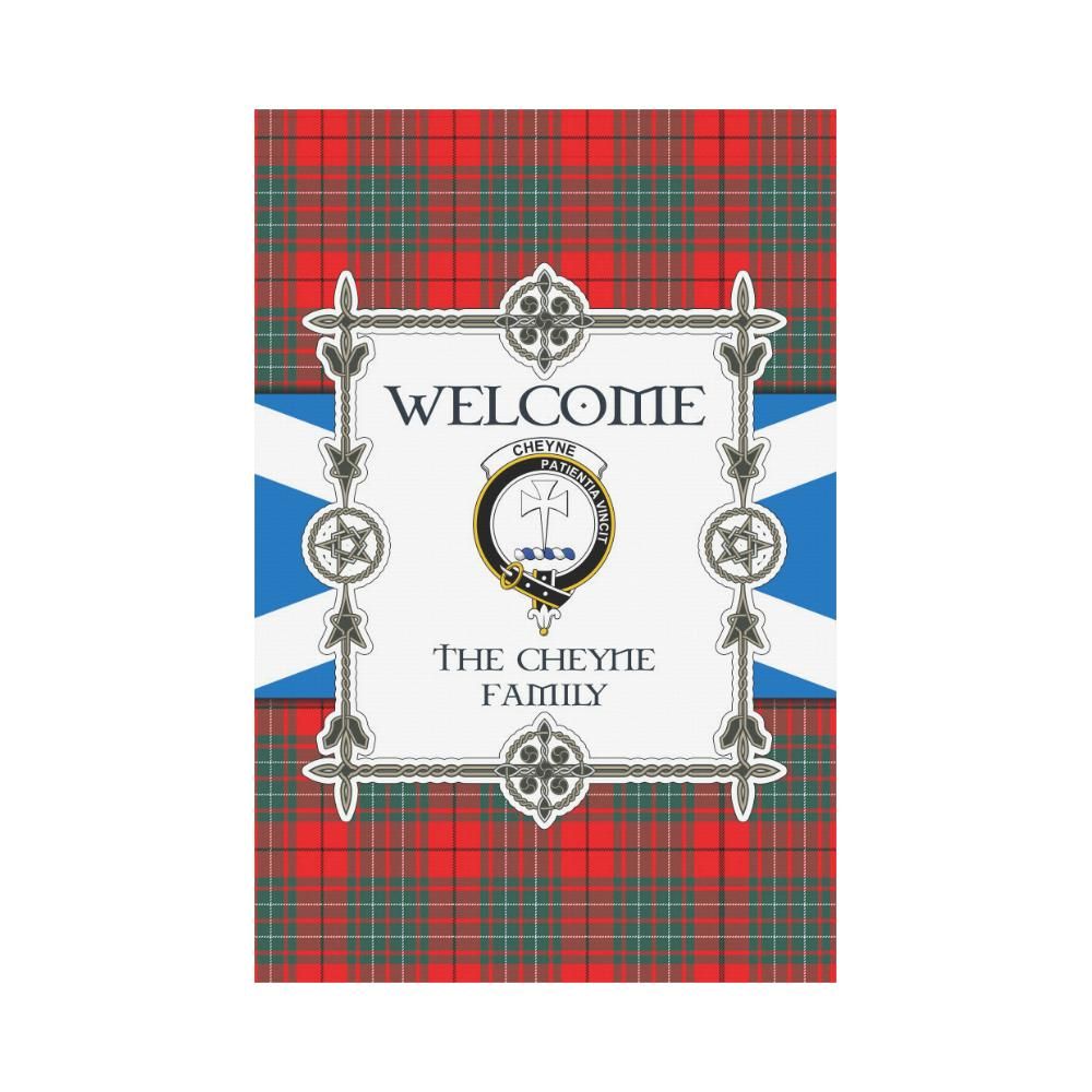 Cheyne Clan Garden Flag, Scottish Tartan Cheyne Clans Garden Flag New Style