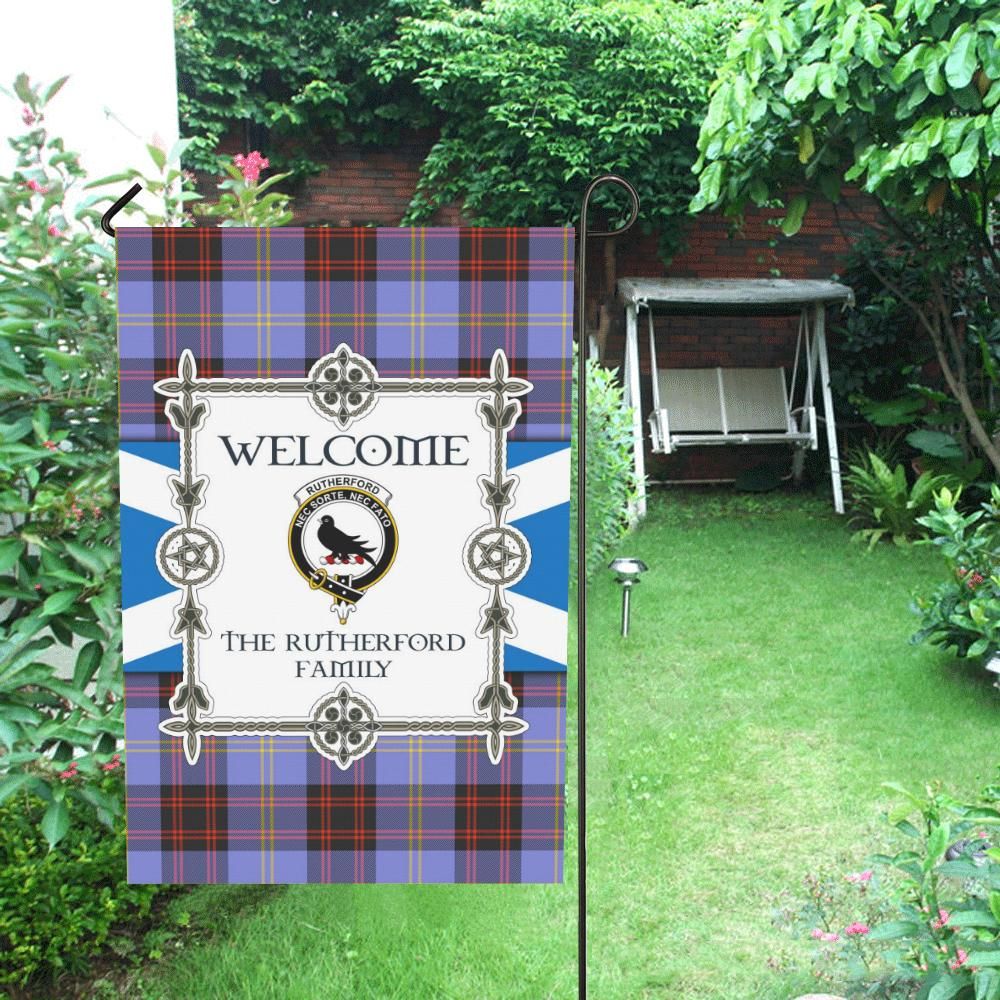 Rutherford Clan Garden Flag, Scottish Tartan Rutherford Clans Garden Flag New Style