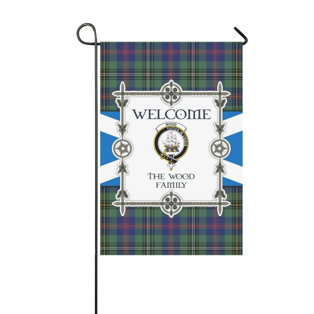 Wood Clan Garden Flag, Scottish Tartan Wood Clans Garden Flag New Style