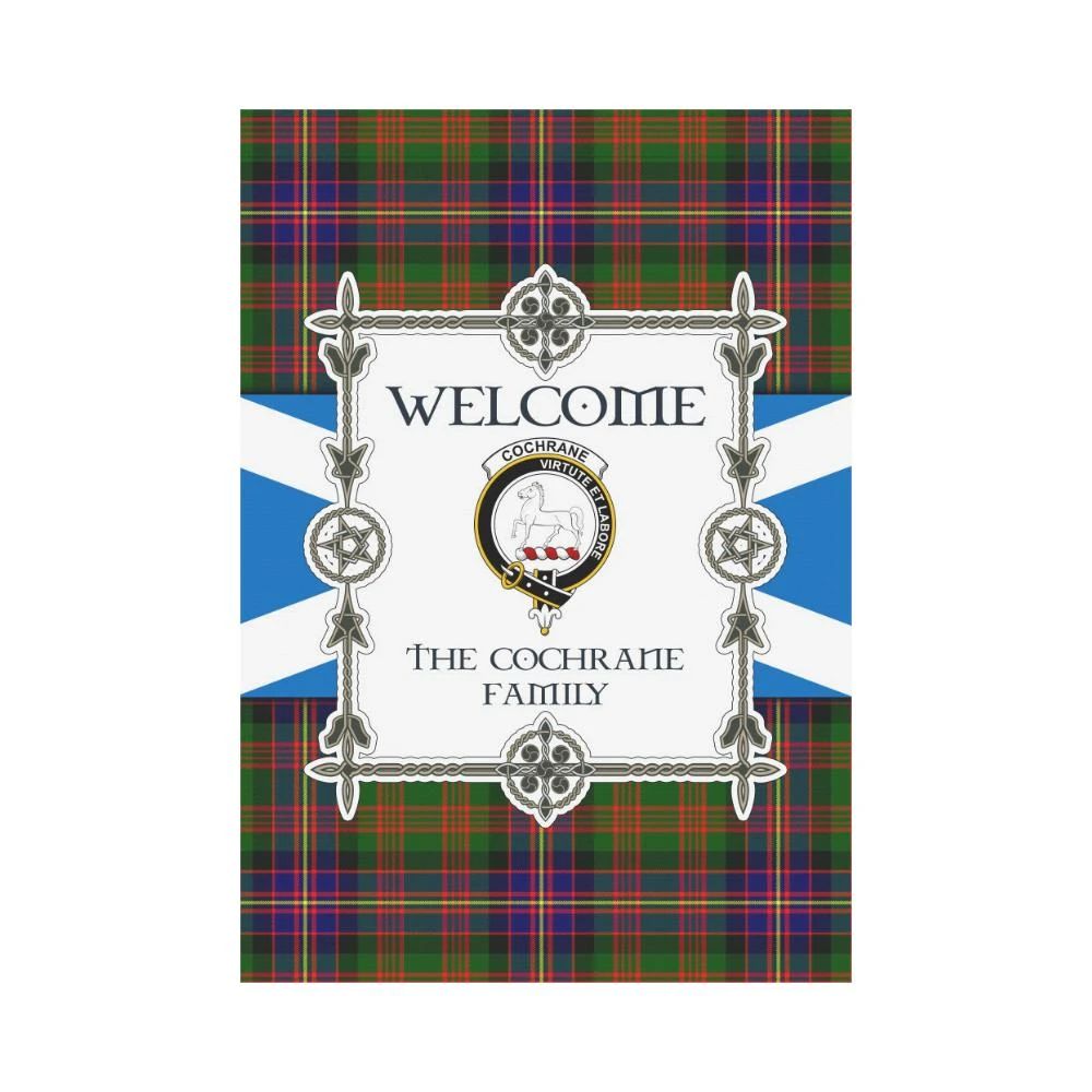 Cochrane Clan Garden Flag, Scottish Tartan Cochrane Clans Garden Flag New Style