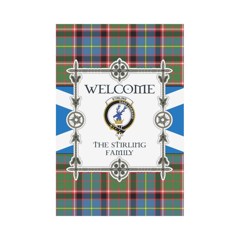 Stirling Clan Garden Flag, Scottish Tartan Stirling Clans Garden Flag New Style