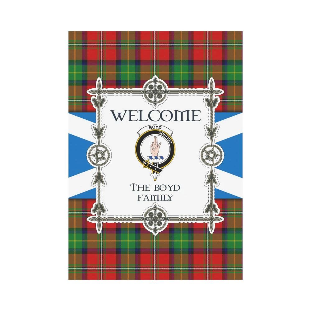 Boyd  Clan Garden Flag, Scottish Tartan Boyd  Clans Garden Flag New Style