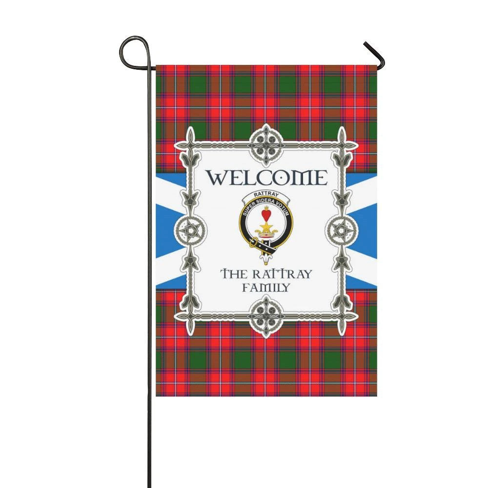 Rattray Clan Garden Flag, Scottish Tartan Rattray Clans Garden Flag New Style