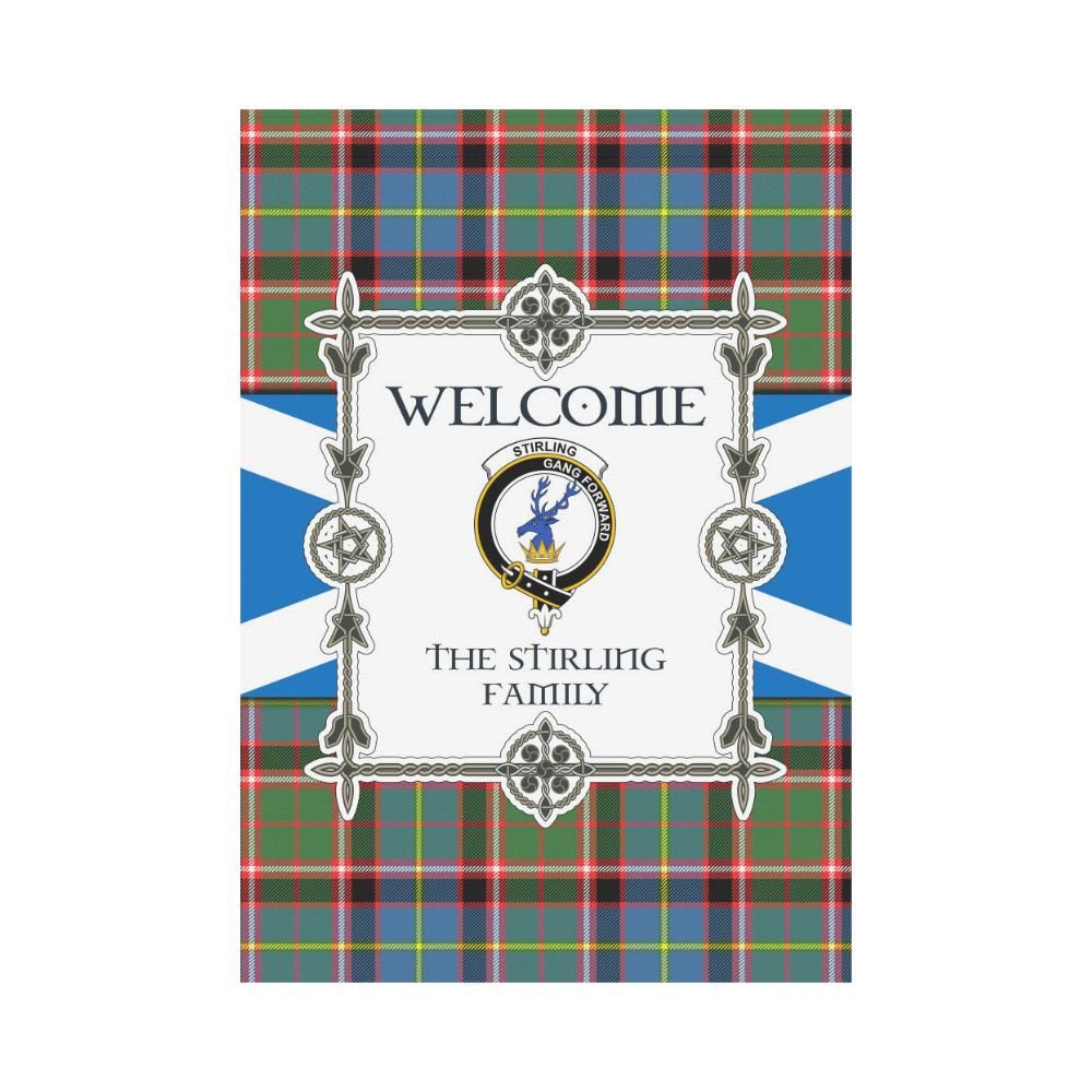 Stirling Clan Garden Flag, Scottish Tartan Stirling Clans Garden Flag New Style