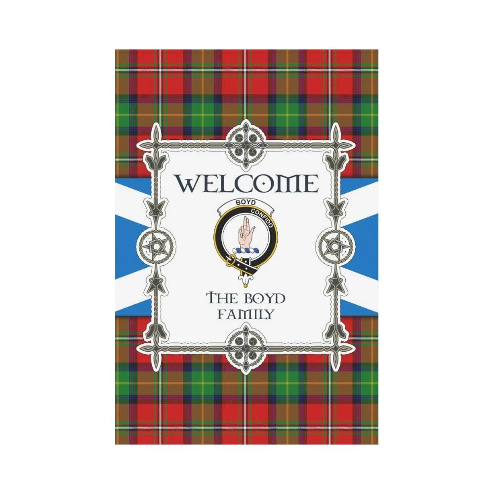 Boyd  Clan Garden Flag, Scottish Tartan Boyd  Clans Garden Flag New Style