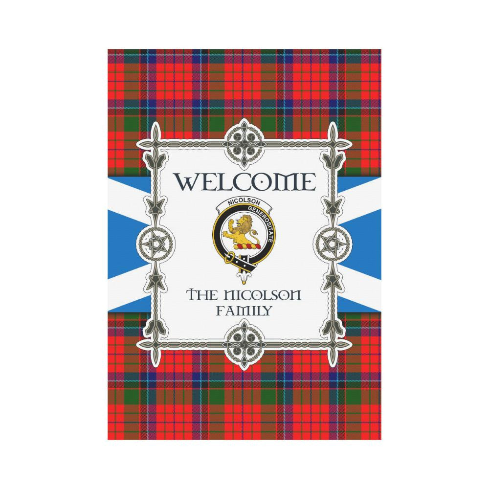 Nicolson Clan Garden Flag, Scottish Tartan Nicolson Clans Garden Flag New Style