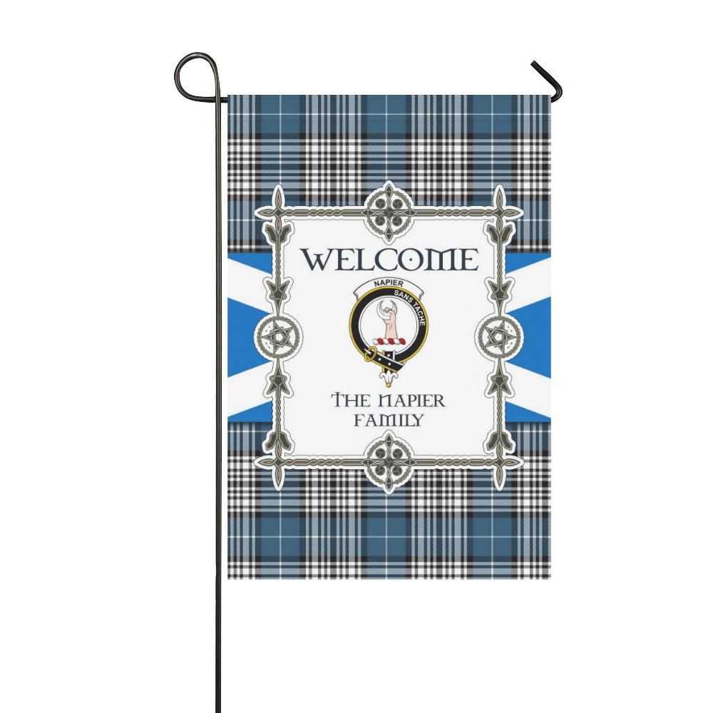 Napier Clan Garden Flag, Scottish Tartan Napier Clans Garden Flag New Style