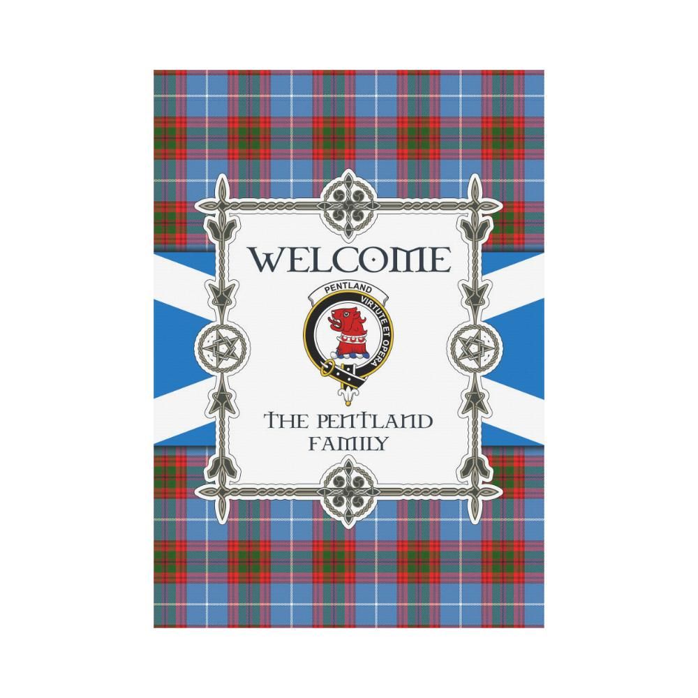Pentland Clan Garden Flag, Scottish Tartan Pentland Clans Garden Flag New Style