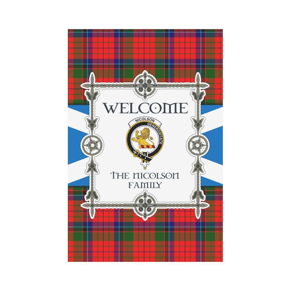Nicolson Clan Garden Flag, Scottish Tartan Nicolson Clans Garden Flag New Style