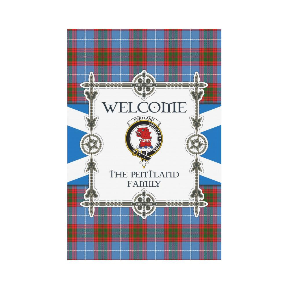 Pentland Clan Garden Flag, Scottish Tartan Pentland Clans Garden Flag New Style