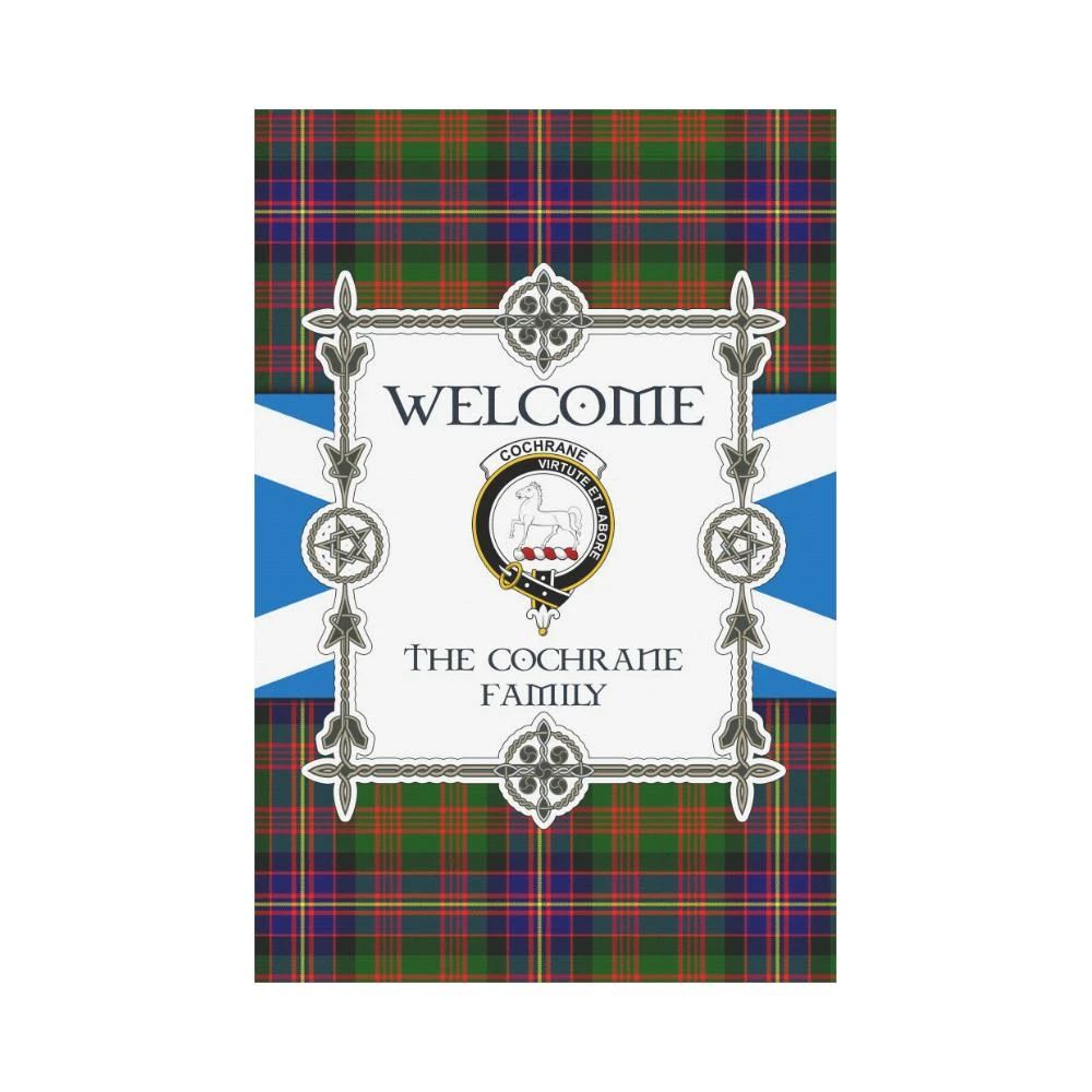 Cochrane Clan Garden Flag, Scottish Tartan Cochrane Clans Garden Flag New Style