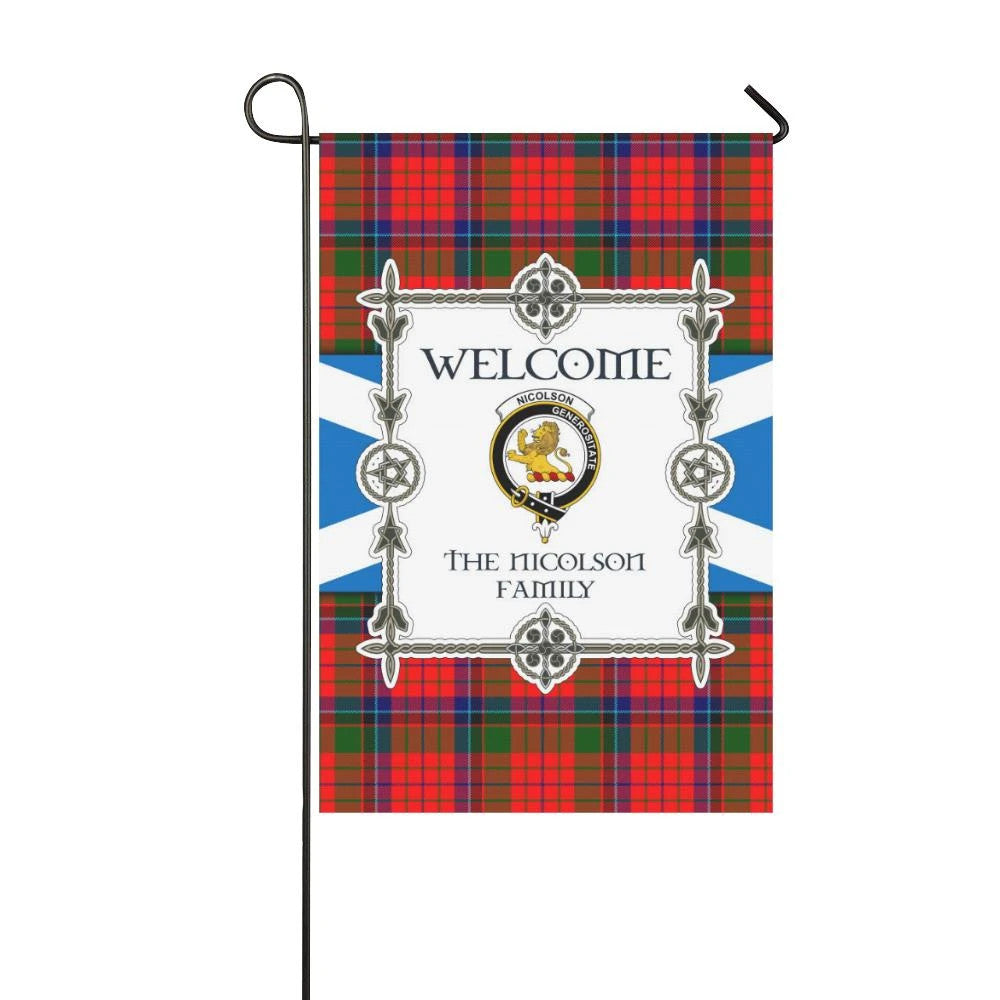 Nicolson Clan Garden Flag, Scottish Tartan Nicolson Clans Garden Flag New Style