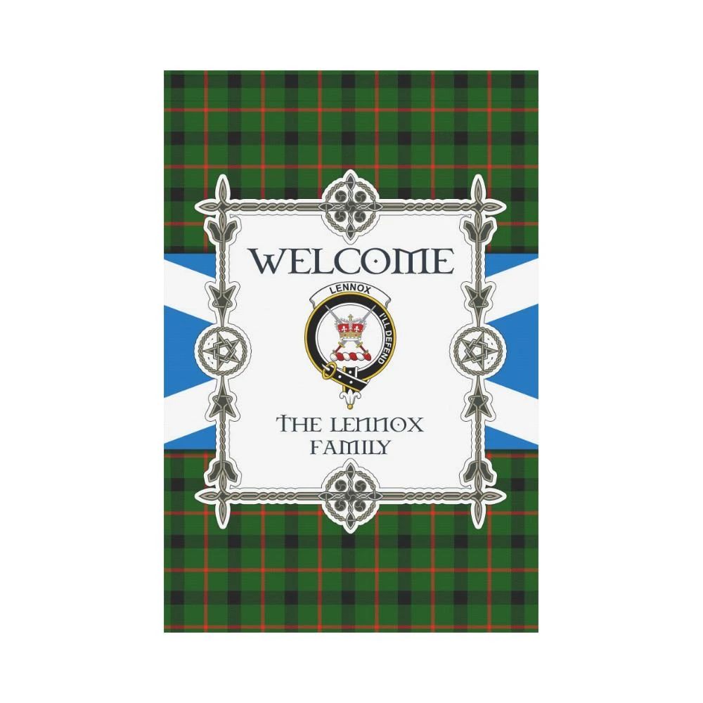 Lennox Clan Garden Flag, Scottish Tartan Lennox Clans Garden Flag New Style