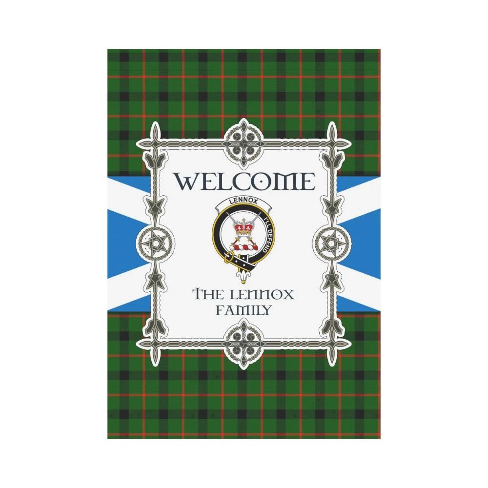 Lennox Clan Garden Flag, Scottish Tartan Lennox Clans Garden Flag New Style