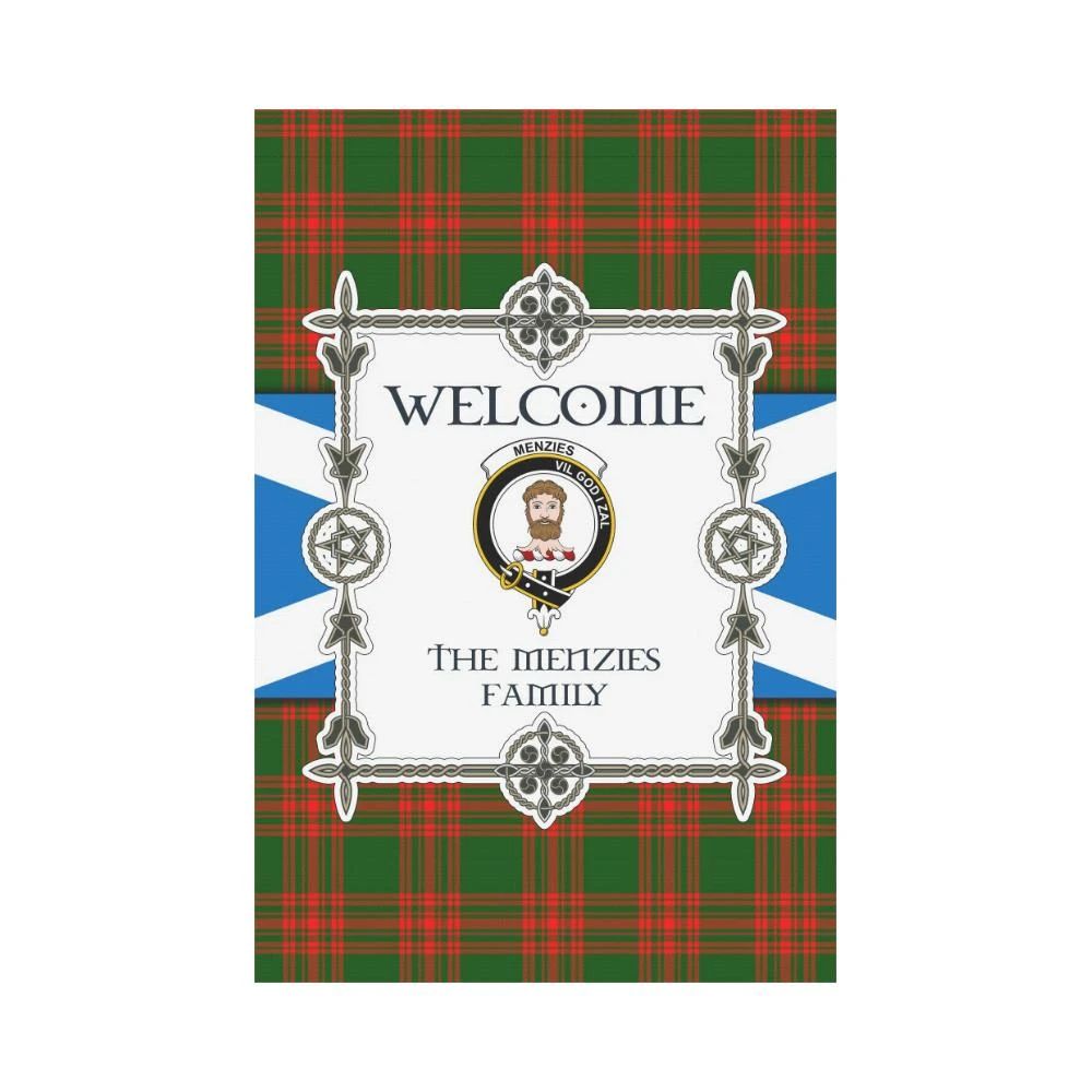Menzies Clan Garden Flag, Scottish Tartan Menzies Clans Garden Flag New Style