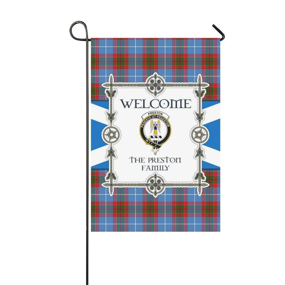 Preston Clan Garden Flag, Scottish Tartan Preston Clans Garden Flag New Style