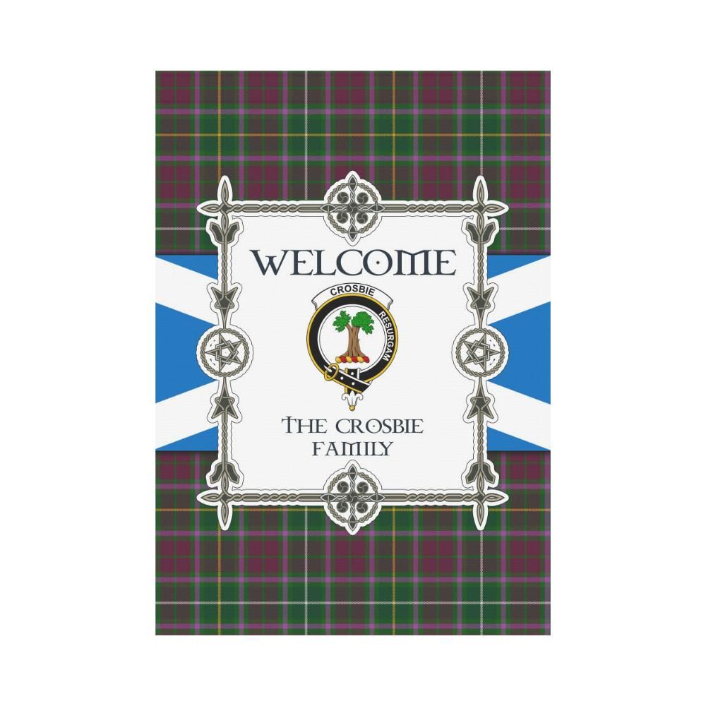 Crosbie Clan Garden Flag, Scottish Tartan Crosbie Clans Garden Flag New Style