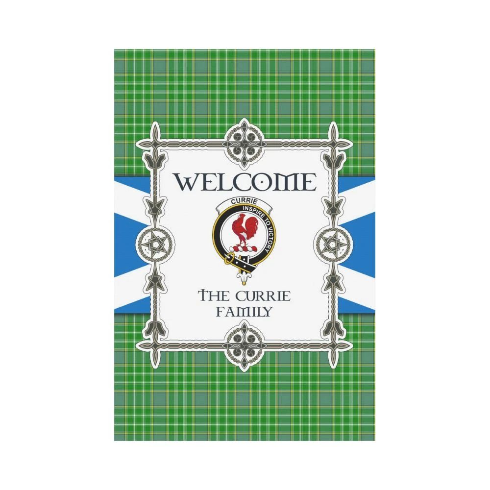 Currie Clan Garden Flag, Scottish Tartan Currie Clans Garden Flag New Style