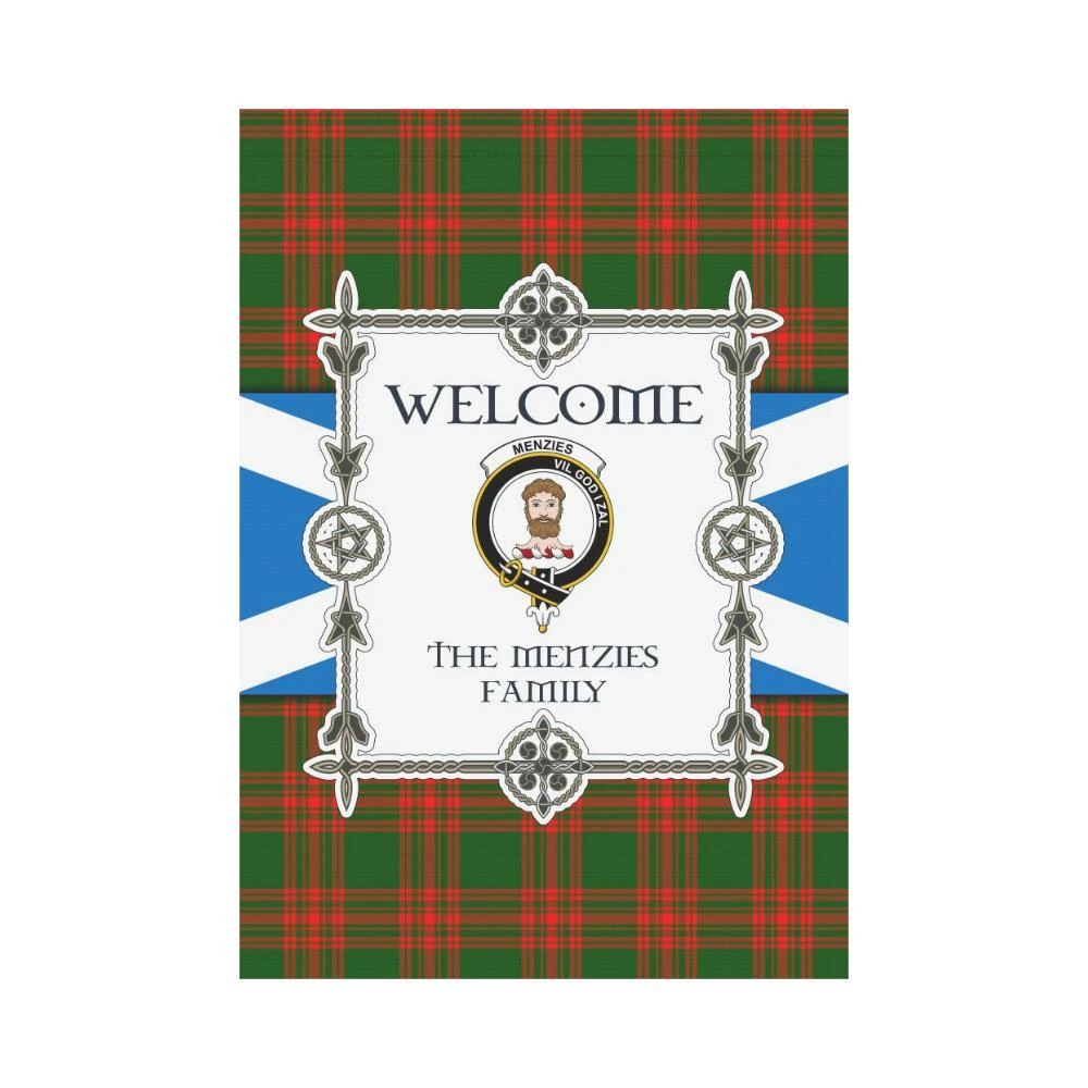 Menzies Clan Garden Flag, Scottish Tartan Menzies Clans Garden Flag New Style