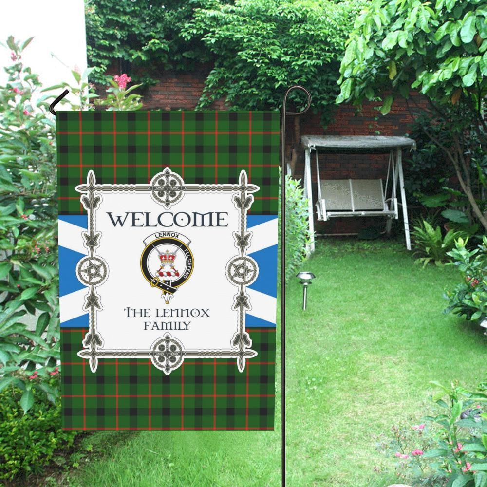 Lennox Clan Garden Flag, Scottish Tartan Lennox Clans Garden Flag New Style