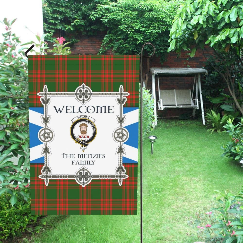 Menzies Clan Garden Flag, Scottish Tartan Menzies Clans Garden Flag New Style