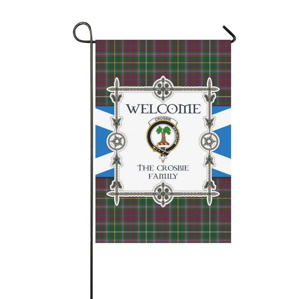 Crosbie Clan Garden Flag, Scottish Tartan Crosbie Clans Garden Flag New Style