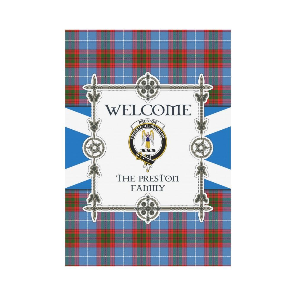 Preston Clan Garden Flag, Scottish Tartan Preston Clans Garden Flag New Style