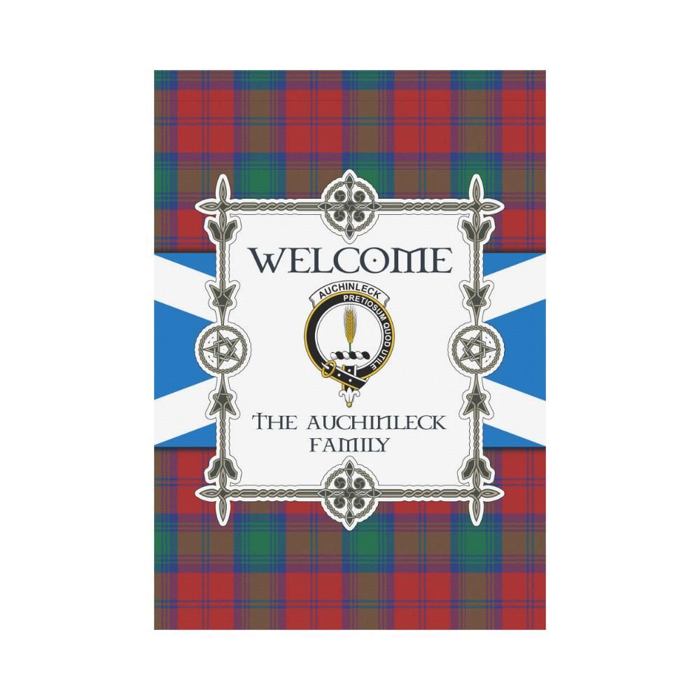 Auchinleck Clan Garden Flag, Scottish Tartan Auchinleck Clans Garden Flag New Style