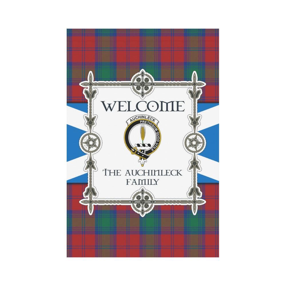 Auchinleck Clan Garden Flag, Scottish Tartan Auchinleck Clans Garden Flag New Style