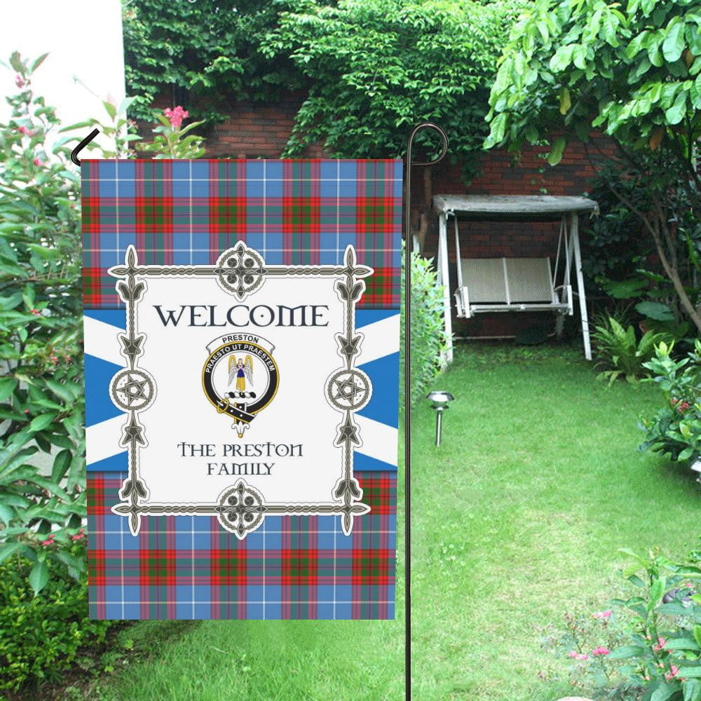 Preston Clan Garden Flag, Scottish Tartan Preston Clans Garden Flag New Style