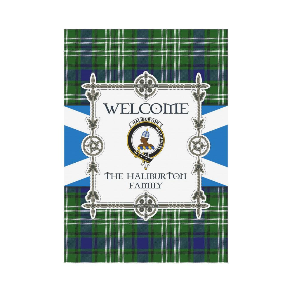 Haliburton Clan Garden Flag, Scottish Tartan Haliburton Clans Garden Flag New Style
