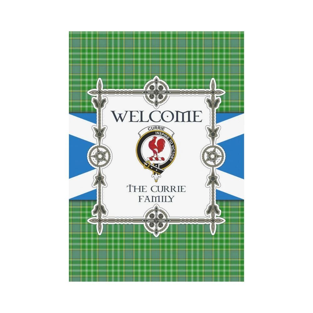 Currie Clan Garden Flag, Scottish Tartan Currie Clans Garden Flag New Style