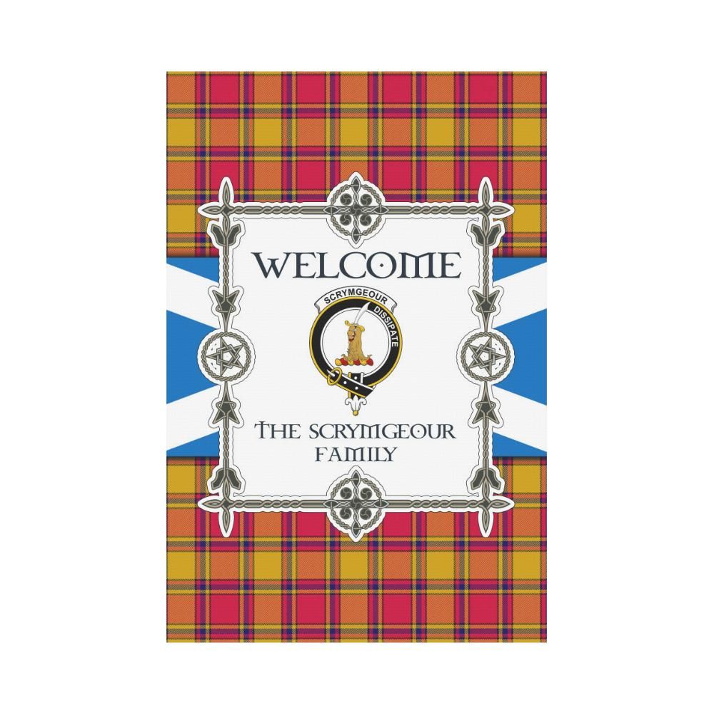 Scrymgeour Clan Garden Flag, Scottish Tartan Scrymgeour Clans Garden Flag New Style