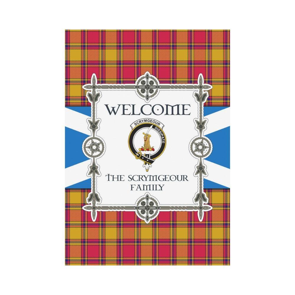 Scrymgeour Clan Garden Flag, Scottish Tartan Scrymgeour Clans Garden Flag New Style