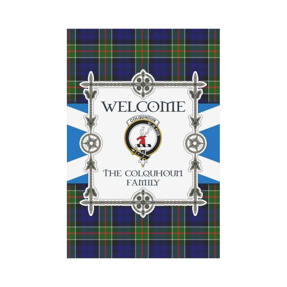 Colquhoun Clan Garden Flag, Scottish Tartan Colquhoun Clans Garden Flag New Style