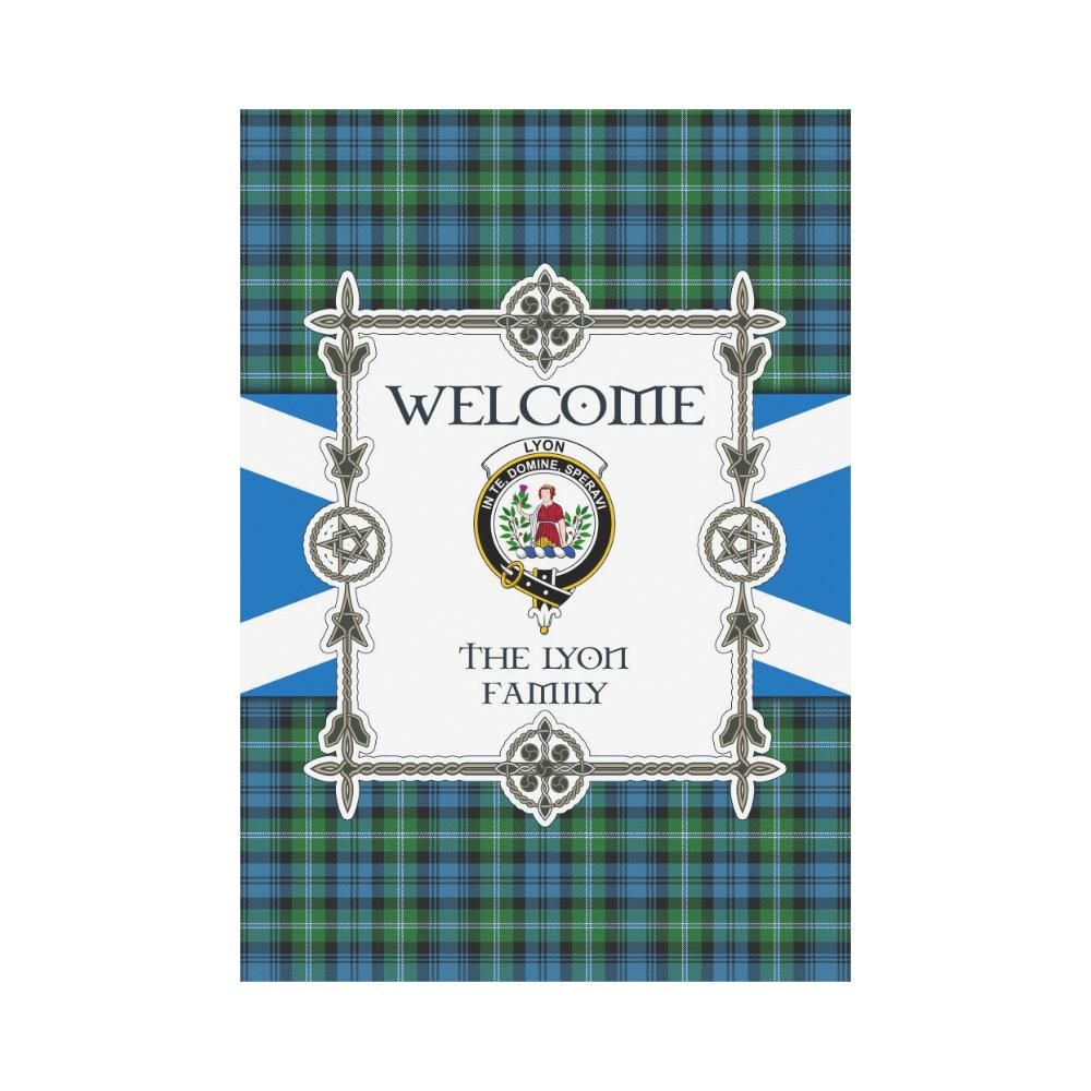 Lyon Clan Garden Flag, Scottish Tartan Lyon Clans Garden Flag New Style