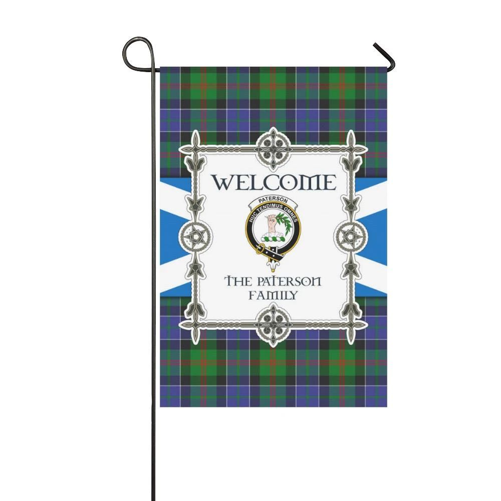 Paterson Clan Garden Flag, Scottish Tartan Paterson Clans Garden Flag New Style