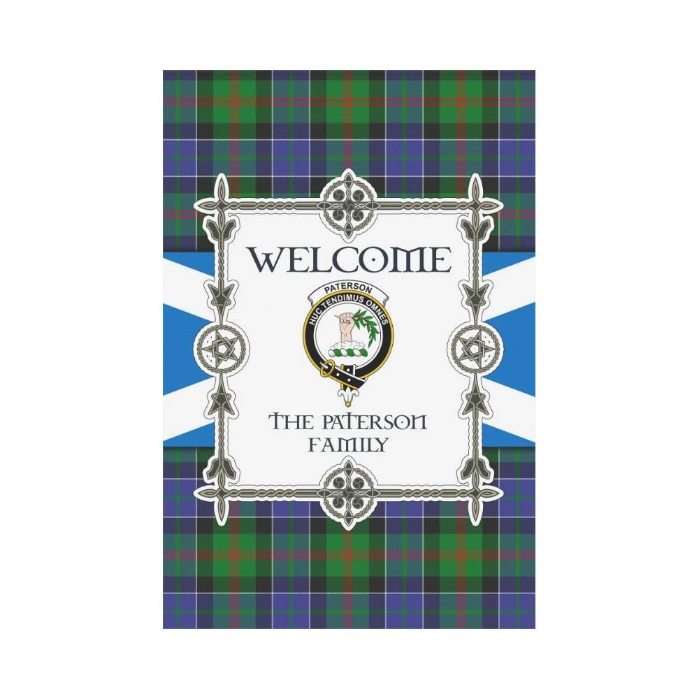 Paterson Clan Garden Flag, Scottish Tartan Paterson Clans Garden Flag New Style