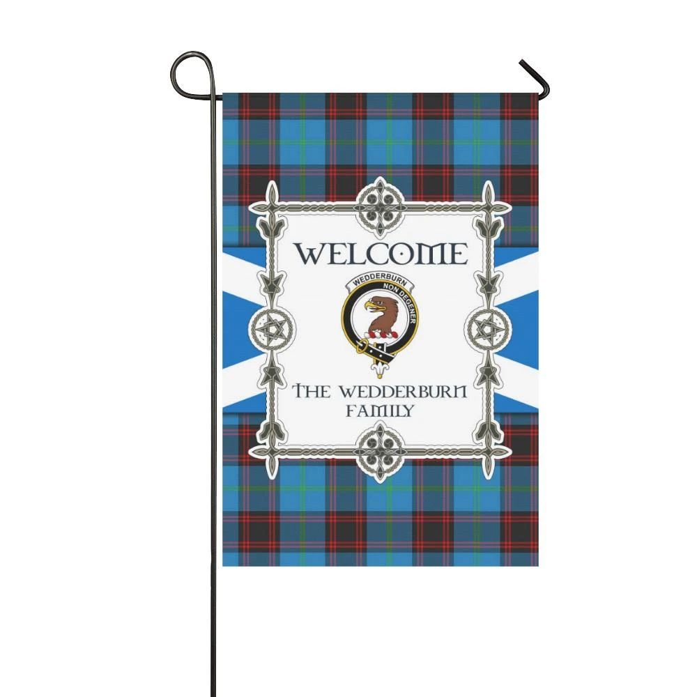 Wedderburn Clan Garden Flag, Scottish Tartan Wedderburn Clans Garden Flag New Style
