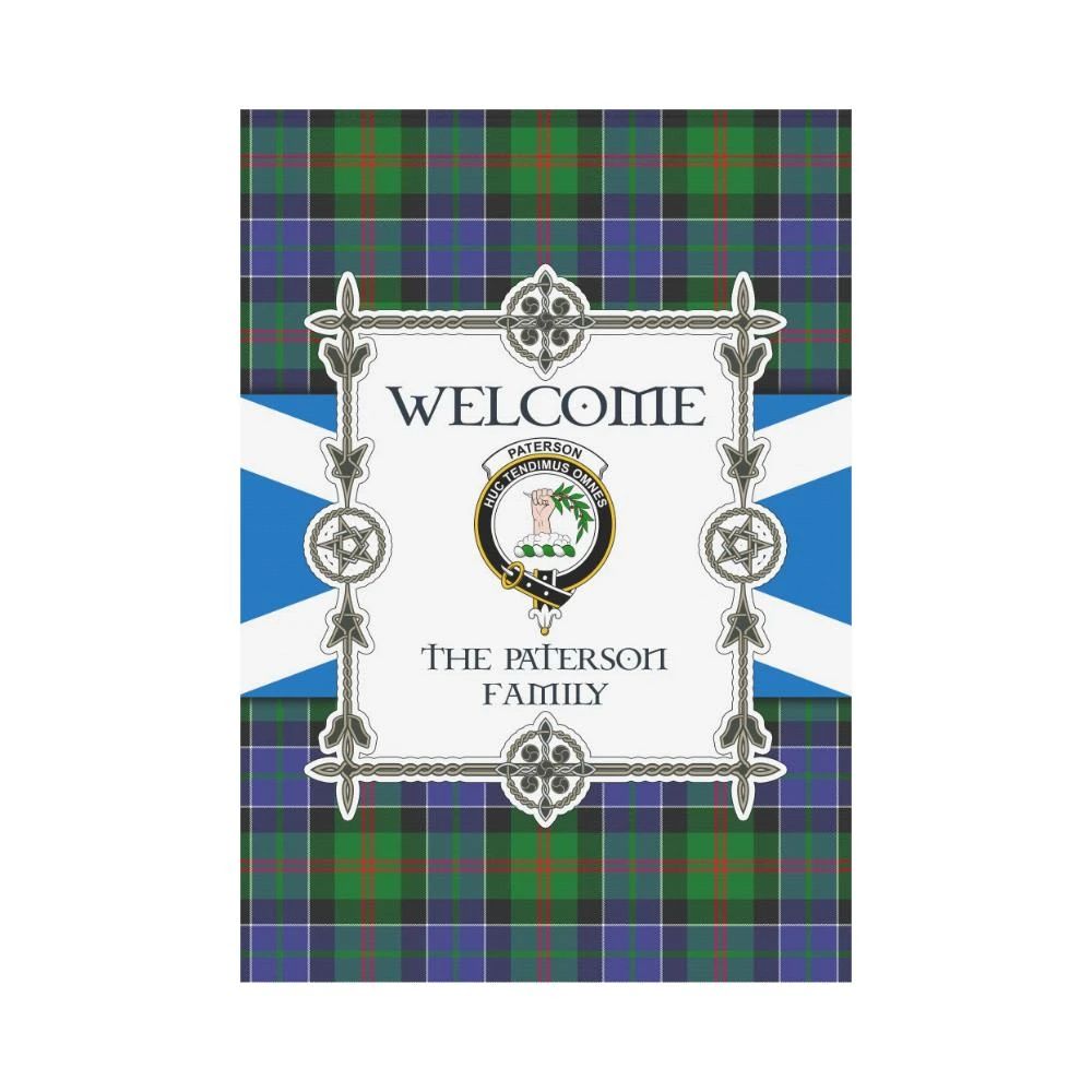 Paterson Clan Garden Flag, Scottish Tartan Paterson Clans Garden Flag New Style