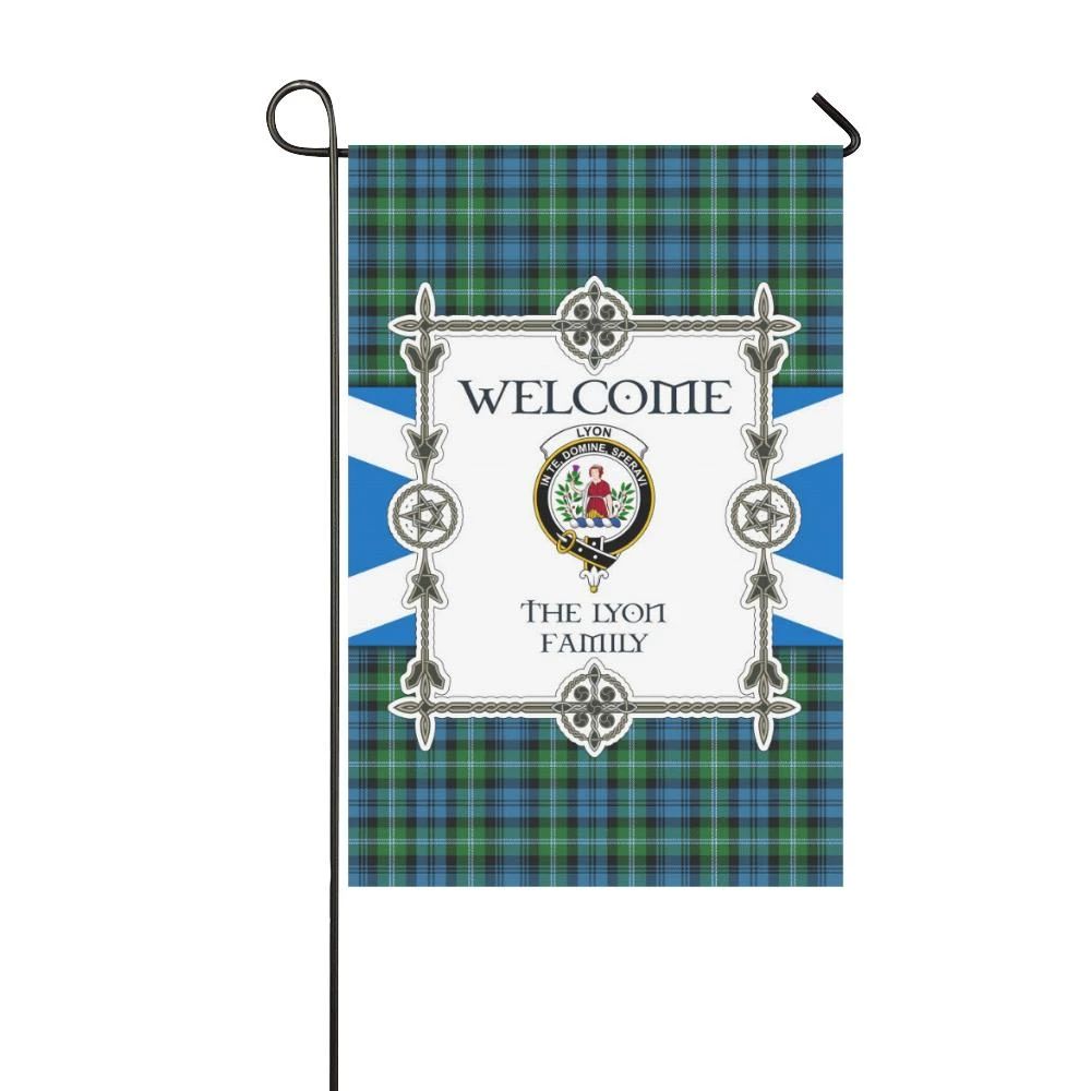 Lyon Clan Garden Flag, Scottish Tartan Lyon Clans Garden Flag New Style