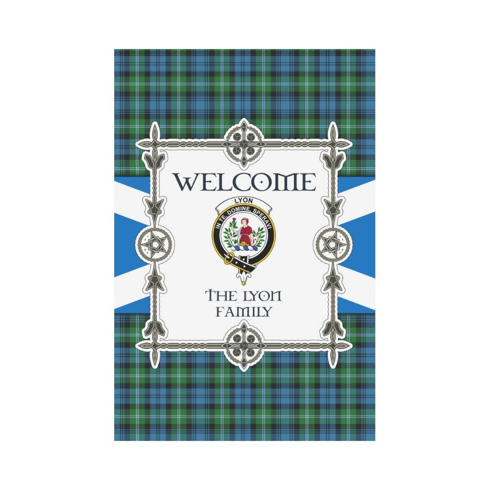 Lyon Clan Garden Flag, Scottish Tartan Lyon Clans Garden Flag New Style
