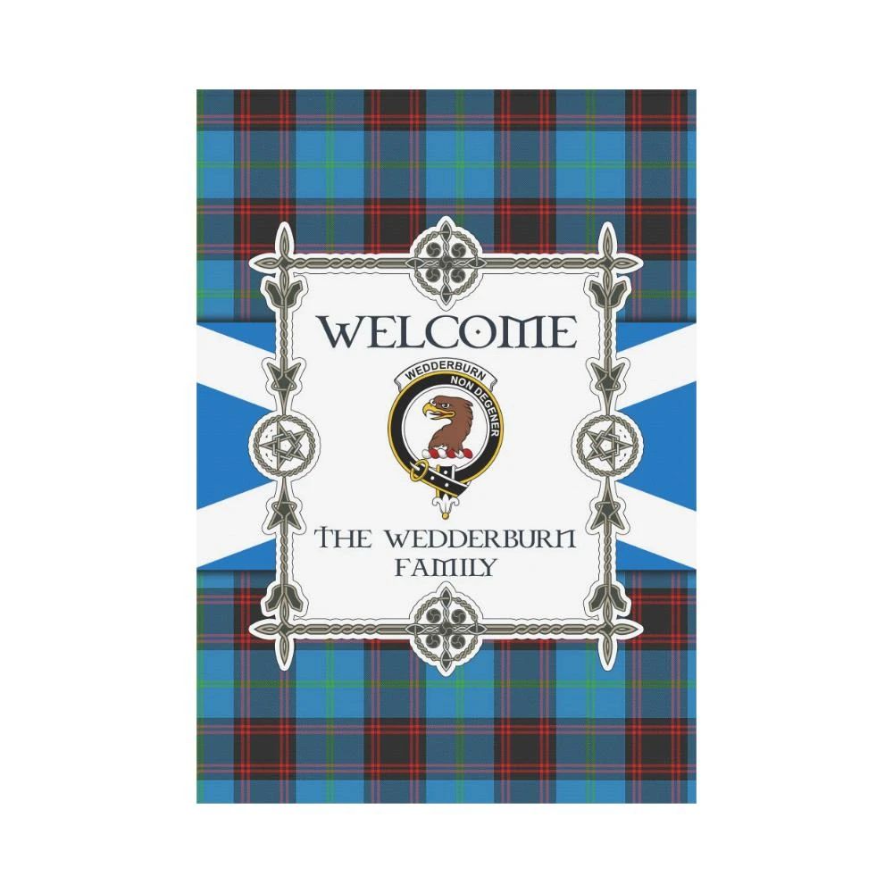 Wedderburn Clan Garden Flag, Scottish Tartan Wedderburn Clans Garden Flag New Style