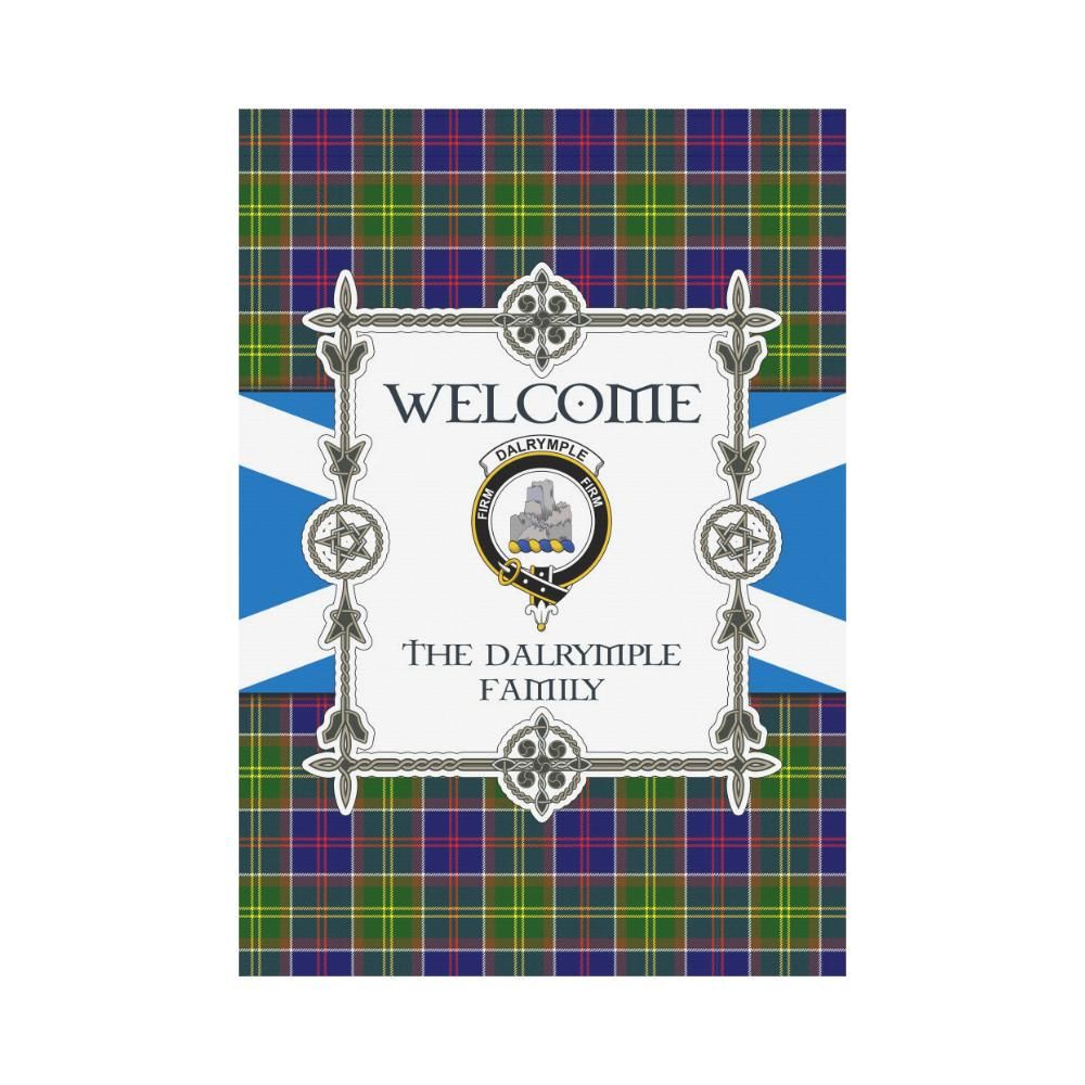 Dalrymple Clan Garden Flag, Scottish Tartan Dalrymple Clans Garden Flag New Style