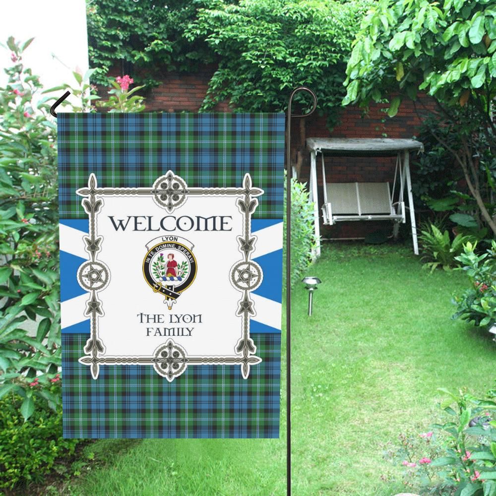 Lyon Clan Garden Flag, Scottish Tartan Lyon Clans Garden Flag New Style