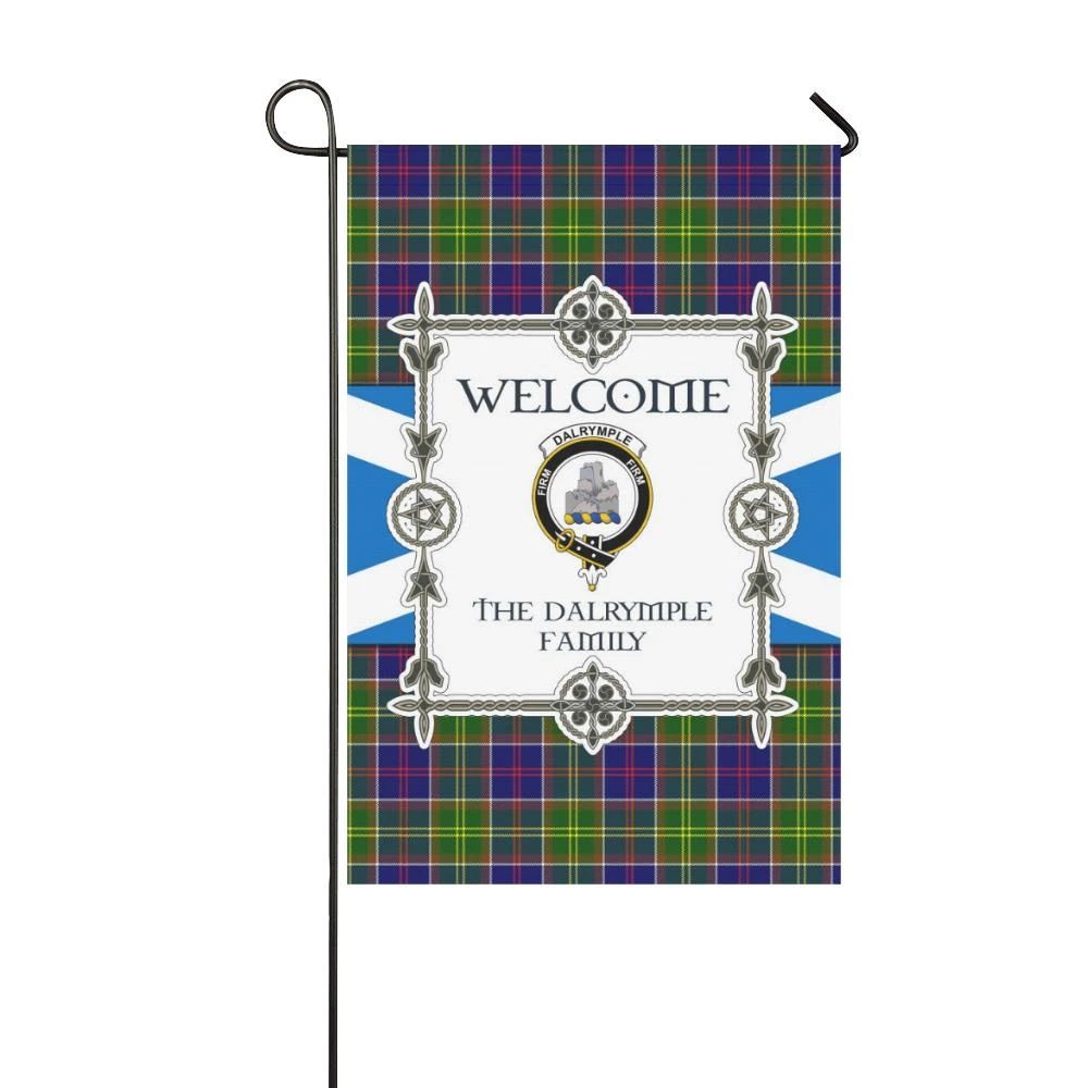 Dalrymple Clan Garden Flag, Scottish Tartan Dalrymple Clans Garden Flag New Style