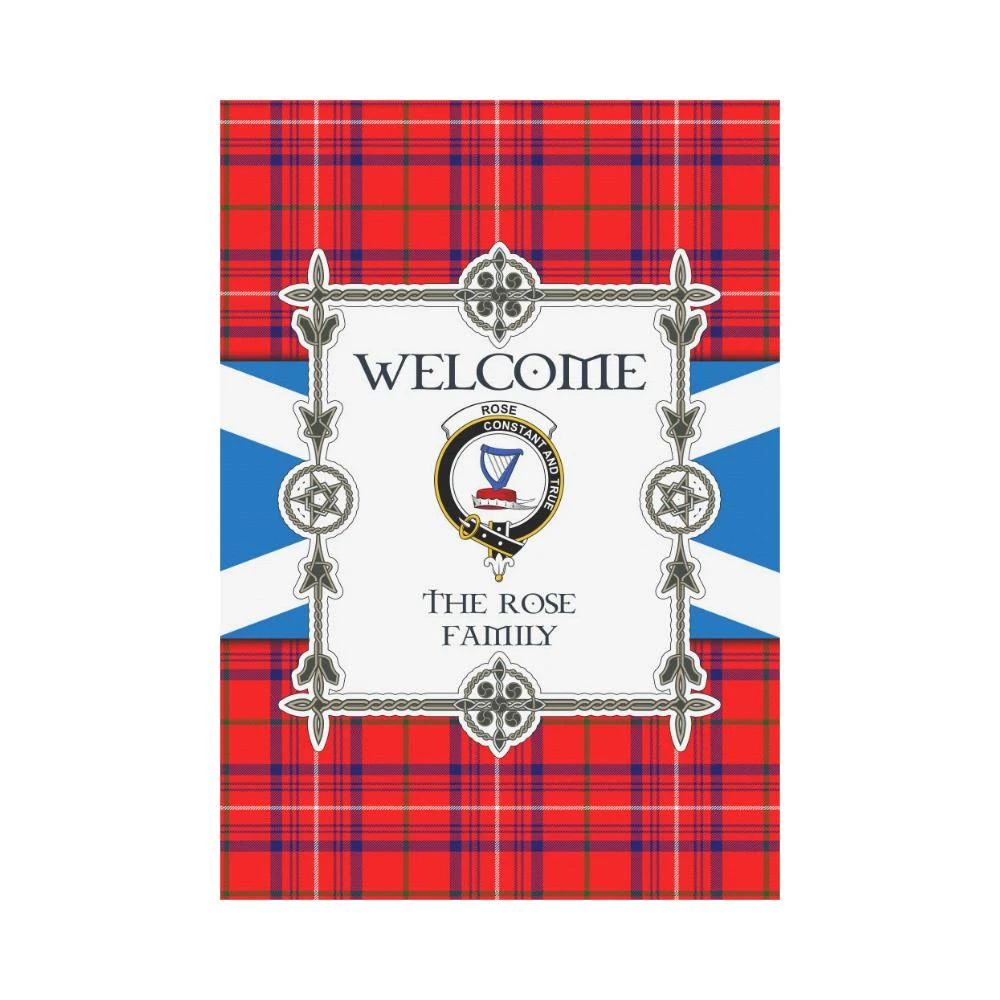 Rose Clan Garden Flag, Scottish Tartan Rose Clans Garden Flag New Style