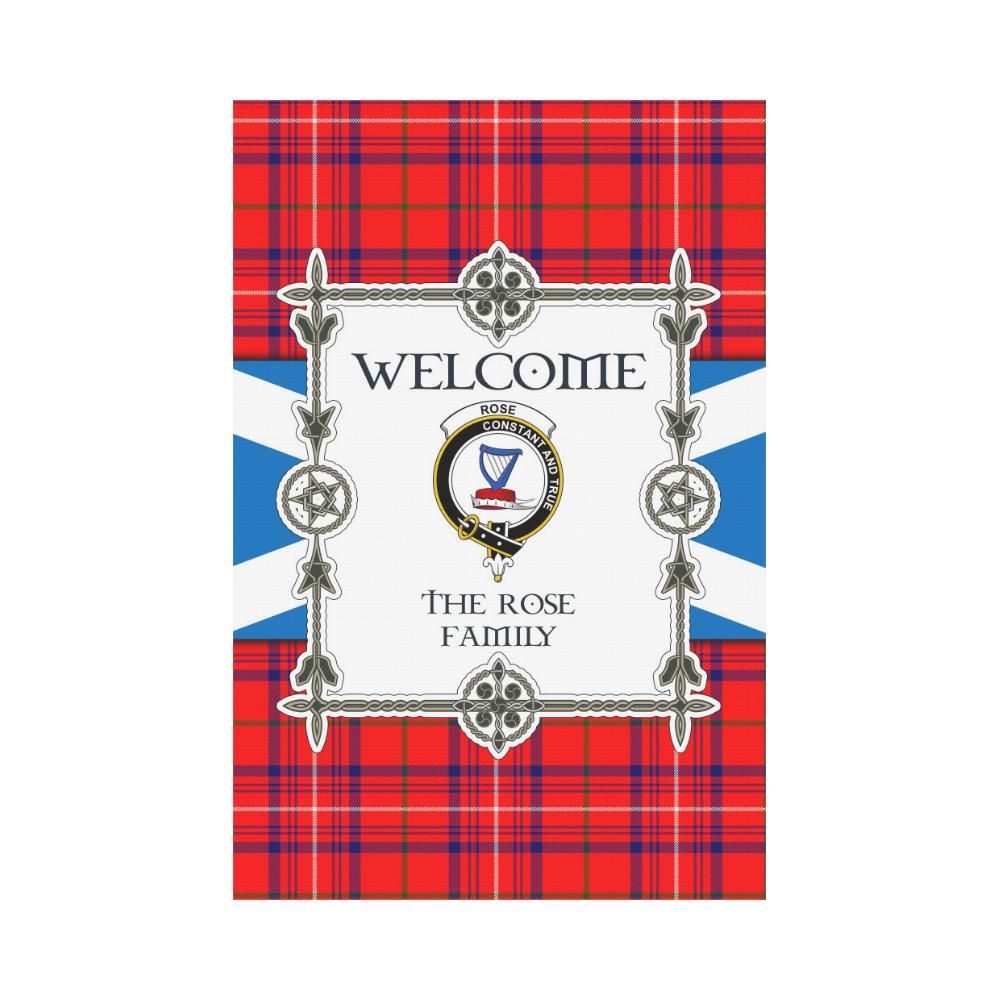 Rose Clan Garden Flag, Scottish Tartan Rose Clans Garden Flag New Style